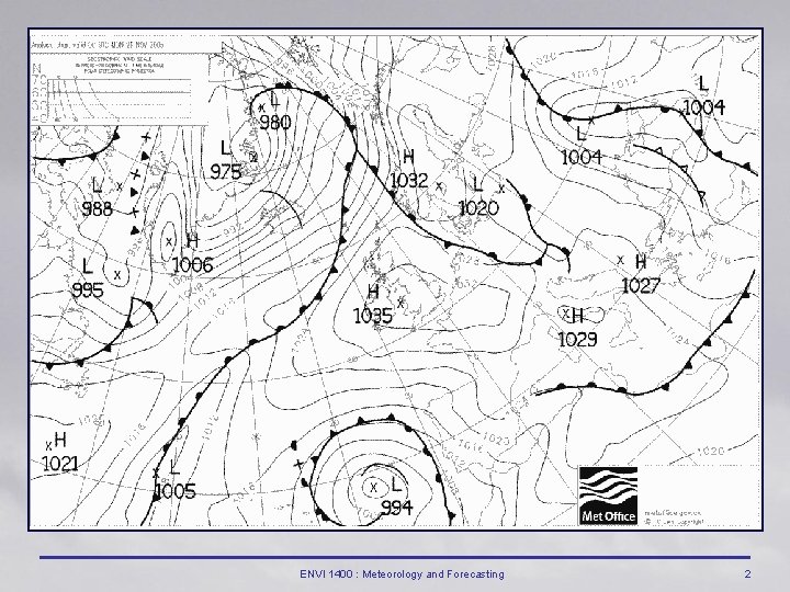 ENVI 1400 : Meteorology and Forecasting 2 