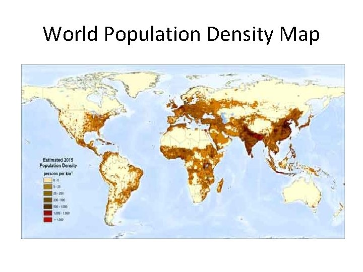 World Population Density Map 