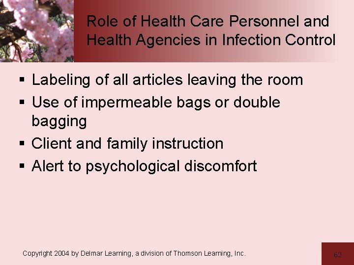 Role of Health Care Personnel and Health Agencies in Infection Control § Labeling of