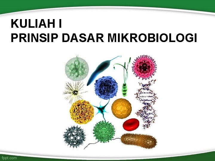 KULIAH I PRINSIP DASAR MIKROBIOLOGI 