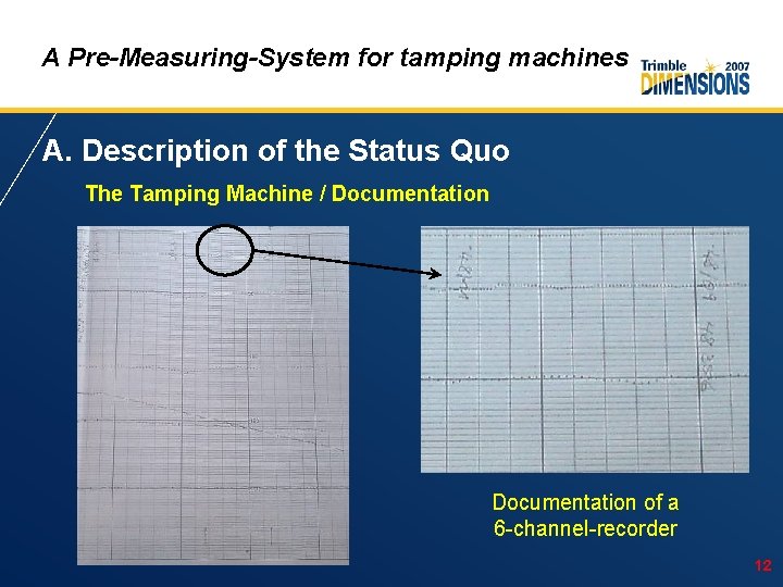 A Pre-Measuring-System for tamping machines A. Description of the Status Quo The Tamping Machine