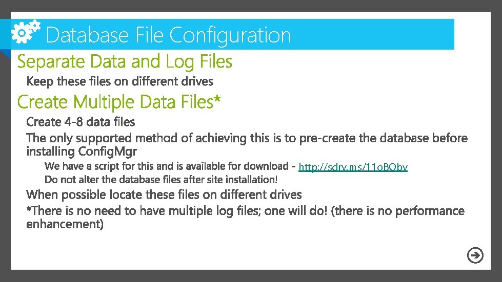 Database File Configuration http: //sdrv. ms/11 o. BObv 
