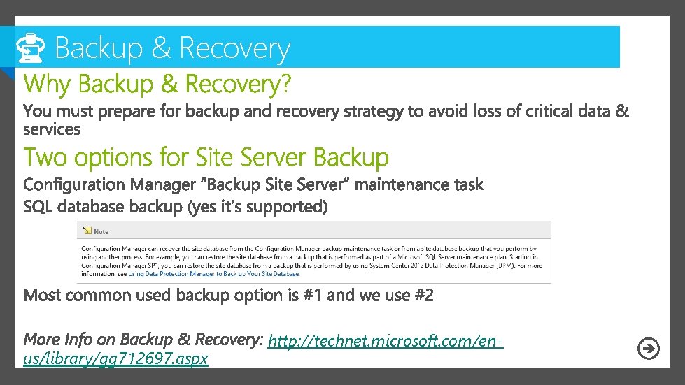 Backup & Recovery us/library/gg 712697. aspx http: //technet. microsoft. com/en- 