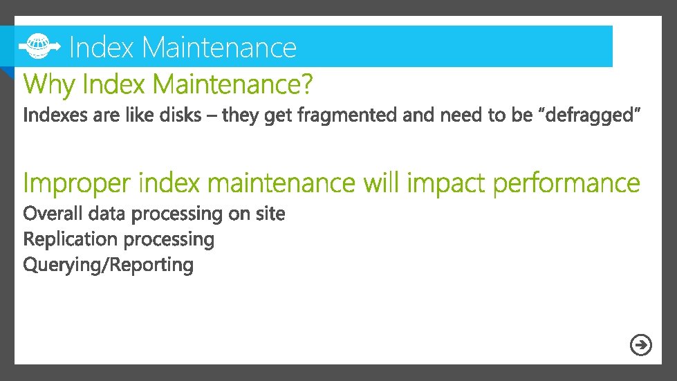Index Maintenance 