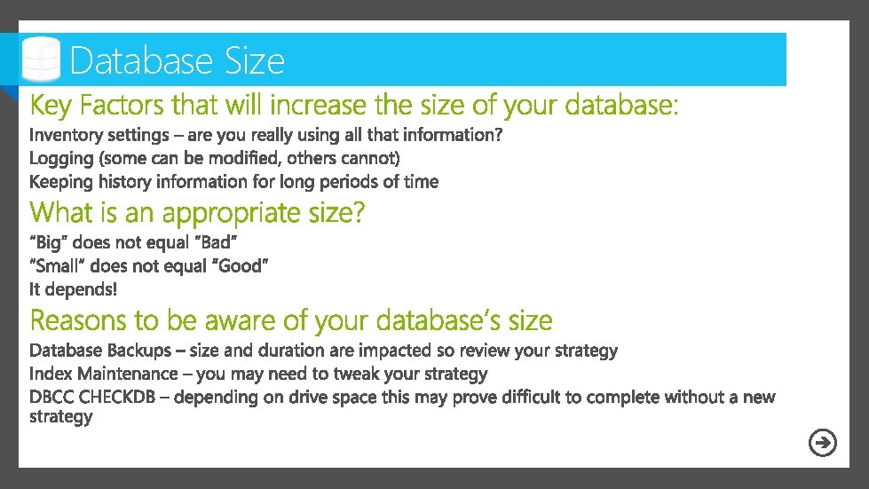 Database Size 