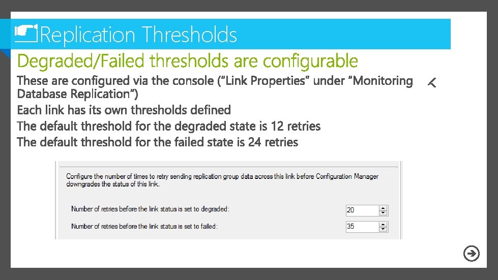 Replication Thresholds 