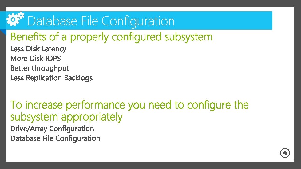 Database File Configuration 