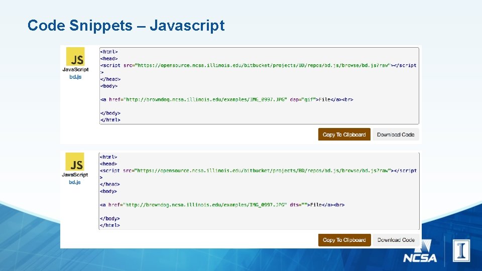 Code Snippets – Javascript 