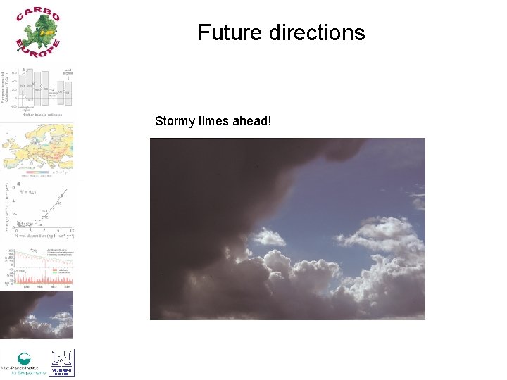 Future directions Stormy times ahead! 