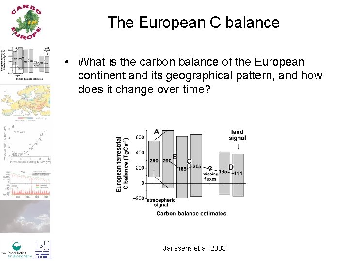 The European C balance • What is the carbon balance of the European continent