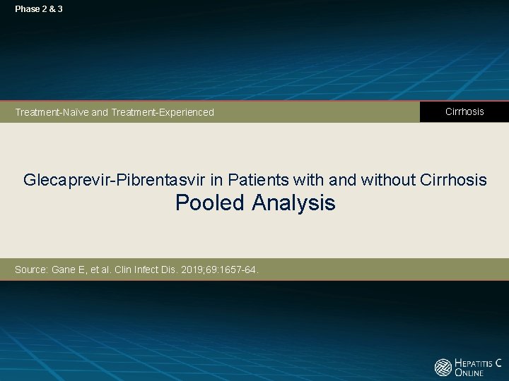 Phase 2 & 3 Treatment-Naïve and Treatment-Experienced Cirrhosis Glecaprevir-Pibrentasvir in Patients with and without