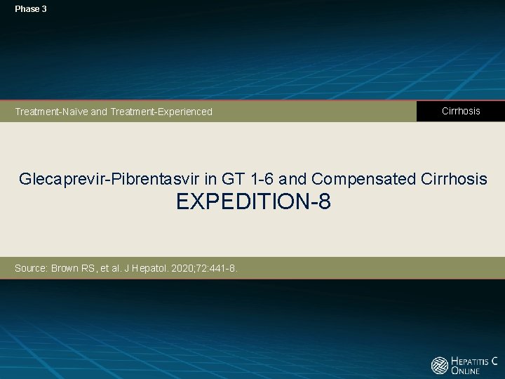 Phase 3 Treatment-Naïve and Treatment-Experienced Cirrhosis Glecaprevir-Pibrentasvir in GT 1 -6 and Compensated Cirrhosis