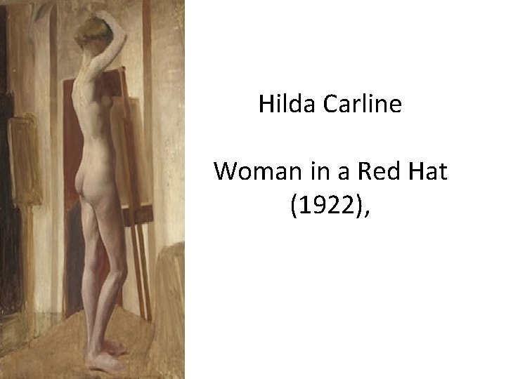 Hilda Carline Woman in a Red Hat (1922), 