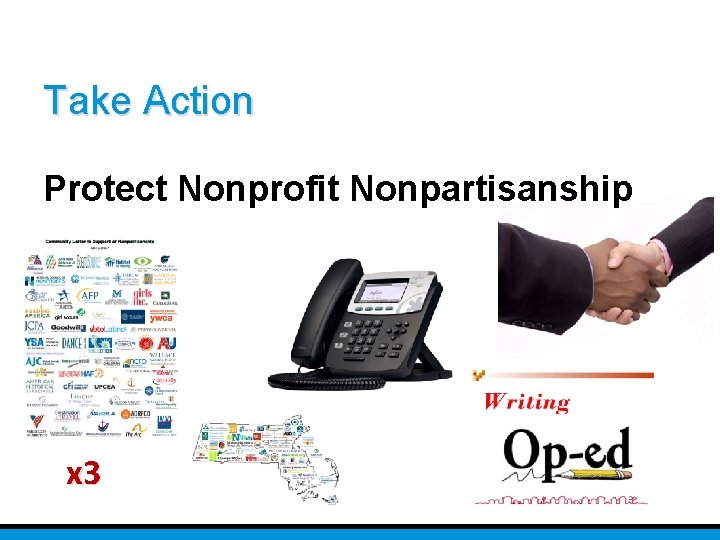 Take Action Protect Nonprofit Nonpartisanship x 3 
