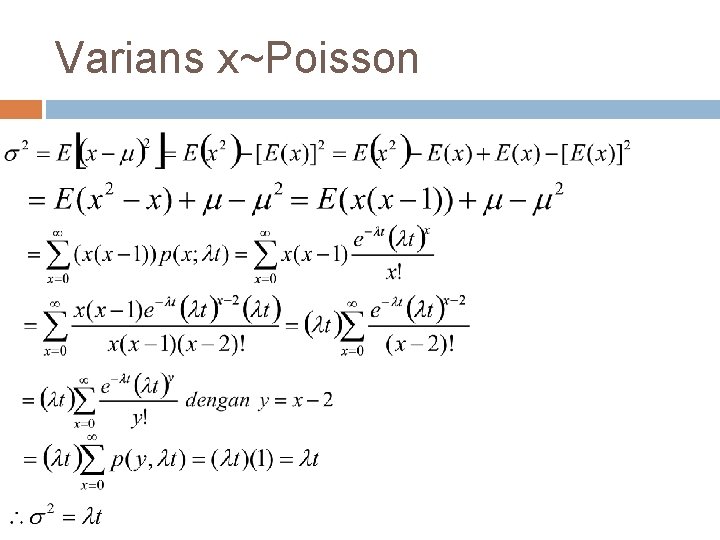 Varians x~Poisson 