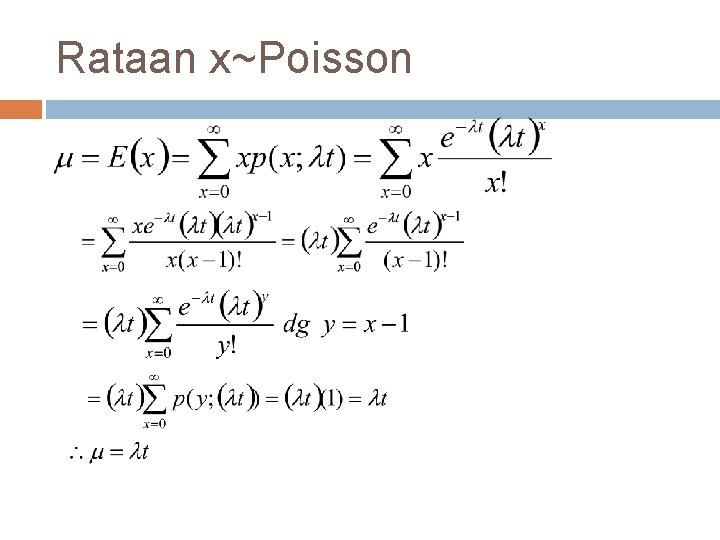 Rataan x~Poisson 