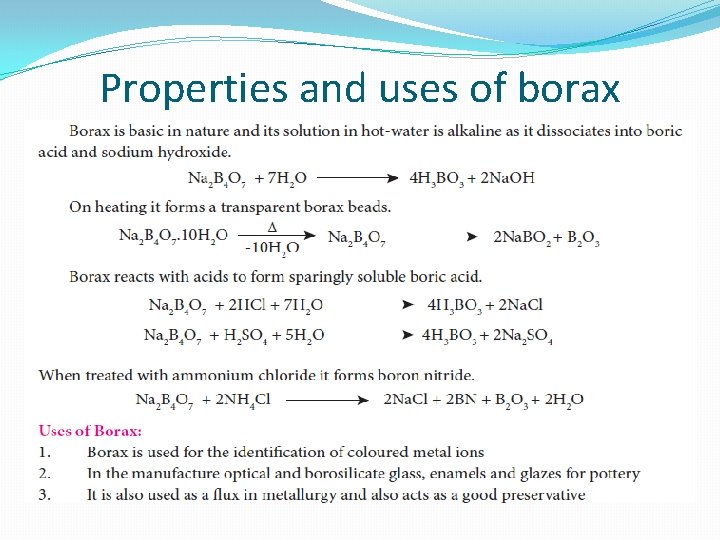 Properties and uses of borax 