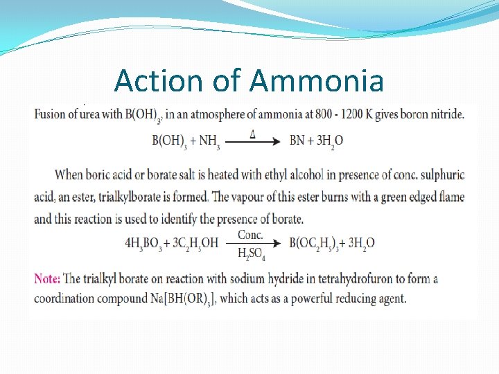 Action of Ammonia 