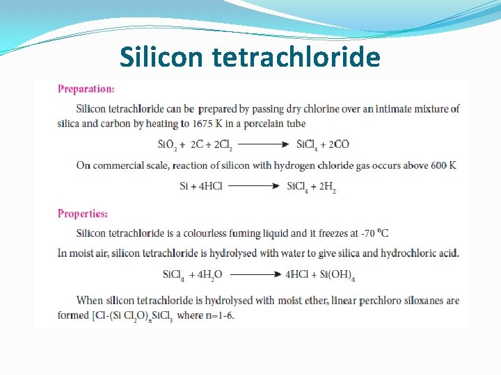 Silicon tetrachloride 
