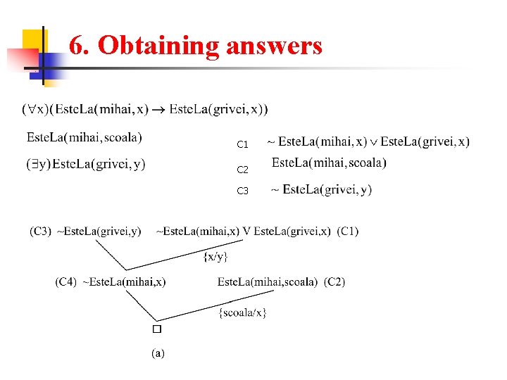 6. Obtaining answers C 1 C 2 C 3 