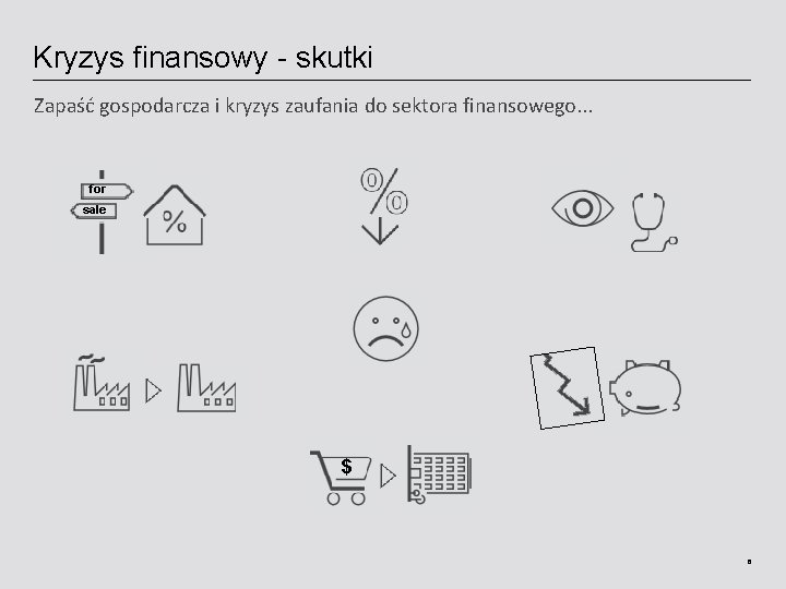 Kryzys finansowy - skutki Zapaść gospodarcza i kryzys zaufania do sektora finansowego. . .