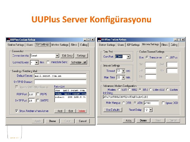 UUPlus Server Konfigürasyonu 