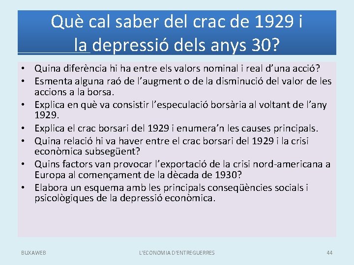 Què cal saber del crac de 1929 i la depressió dels anys 30? •