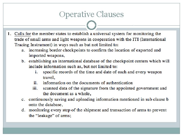 Operative Clauses 