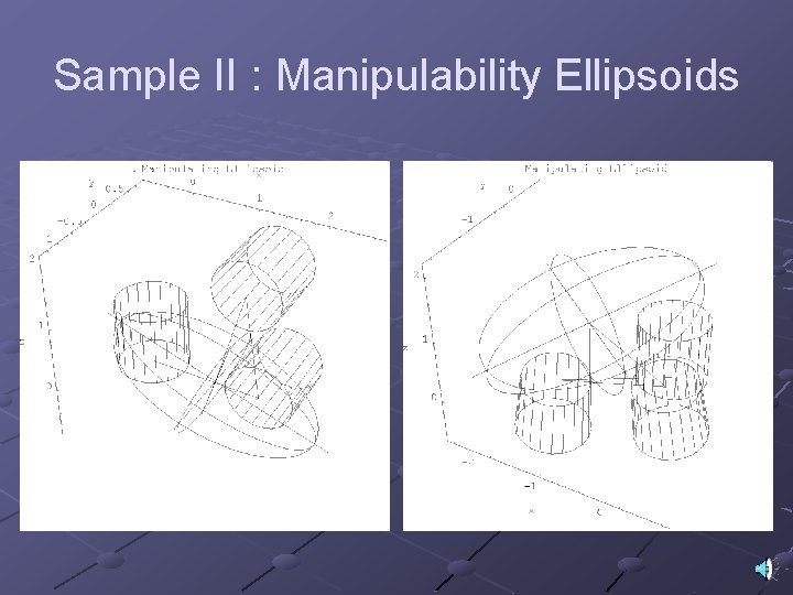 Sample II : Manipulability Ellipsoids 