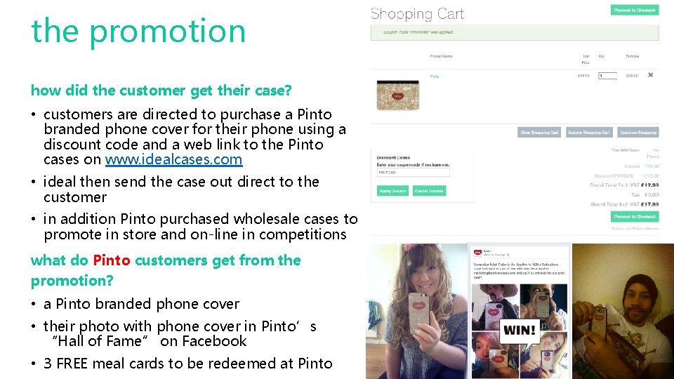 the promotion how did the customer get their case? • customers are directed to the promotion how did the customer get their case? • customers are directed to
