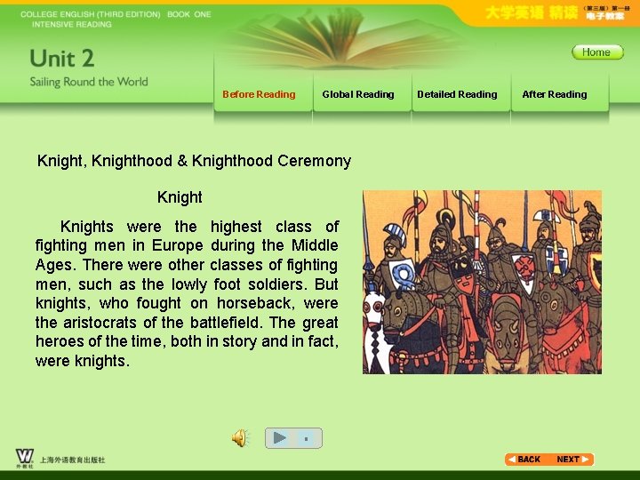 Before Reading Global Reading Knight, Knighthood & Knighthood Ceremony Knights were the highest class