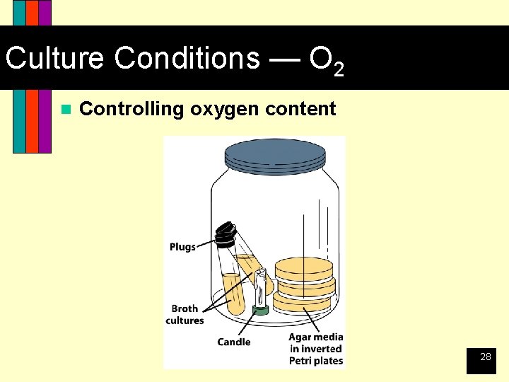 Culture Conditions — O 2 n Controlling oxygen content 28 
