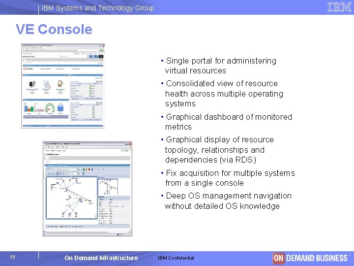 IBM Systems and Technology Group VE Console • Single portal for administering virtual resources