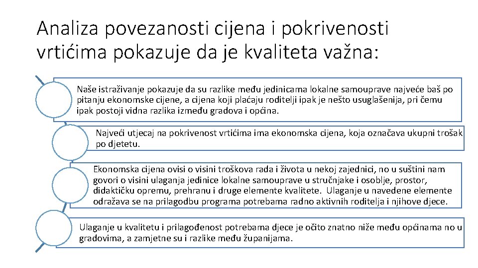 Analiza povezanosti cijena i pokrivenosti vrtićima pokazuje da je kvaliteta važna: Naše istraživanje pokazuje