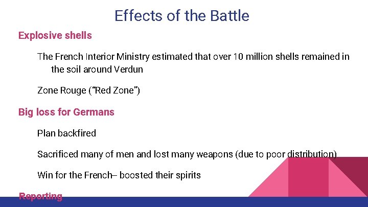 Effects of the Battle Explosive shells The French Interior Ministry estimated that over 10