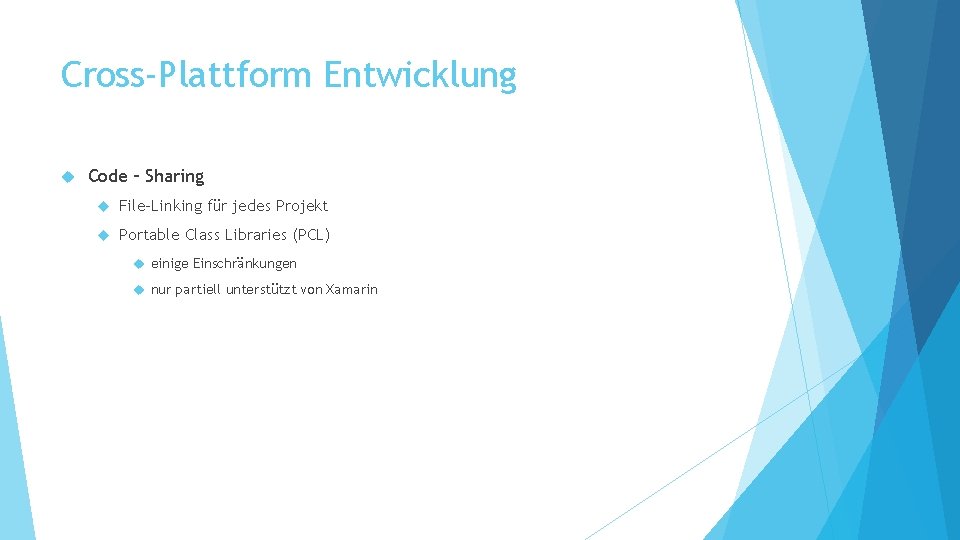 Cross-Plattform Entwicklung Code – Sharing File-Linking für jedes Projekt Portable Class Libraries (PCL) einige