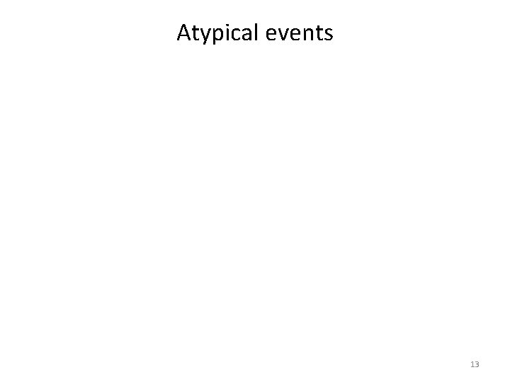 Atypical events 13 
