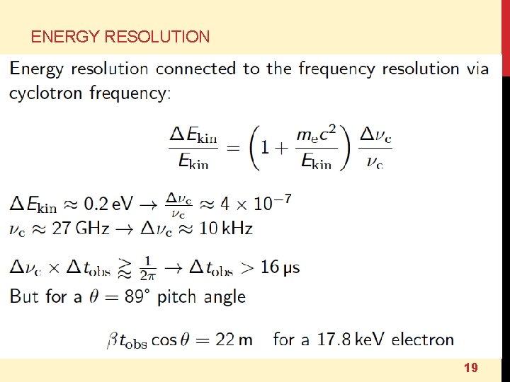 ENERGY RESOLUTION 19 