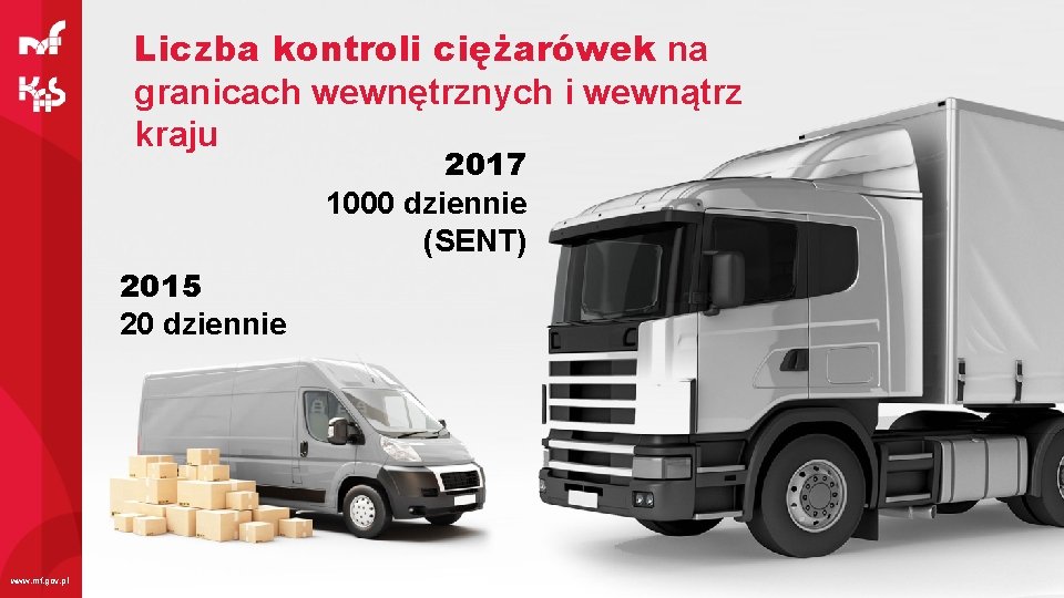 Liczba kontroli ciężarówek na granicach wewnętrznych i wewnątrz kraju 2017 1000 dziennie (SENT) 2015