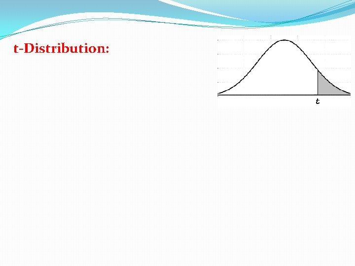 t-Distribution: 