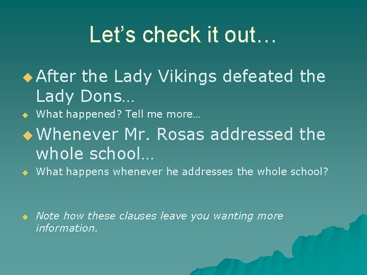 Let’s check it out… u After the Lady Vikings defeated the Lady Dons… u