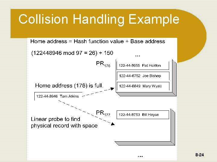Collision Handling Example 8 -24 Collision Handling Example 8 -24