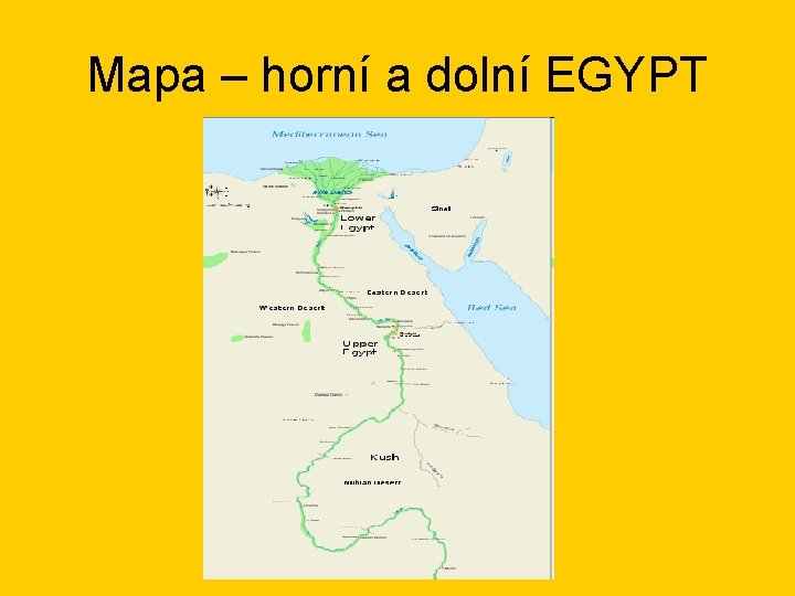 Mapa – horní a dolní EGYPT 