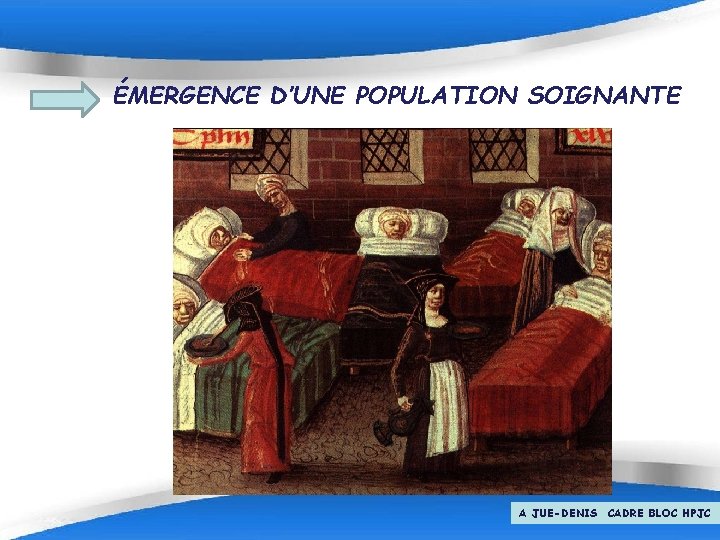 ÉMERGENCE D’UNE POPULATION SOIGNANTE Page 6 A JUE-DENIS CADRE BLOC HPJC 