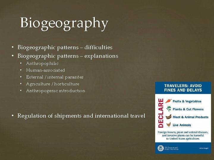 Biogeography • Biogeographic patterns – difficulties • Biogeographic patterns – explanations • • •