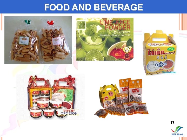 FOOD AND BEVERAGE 17 
