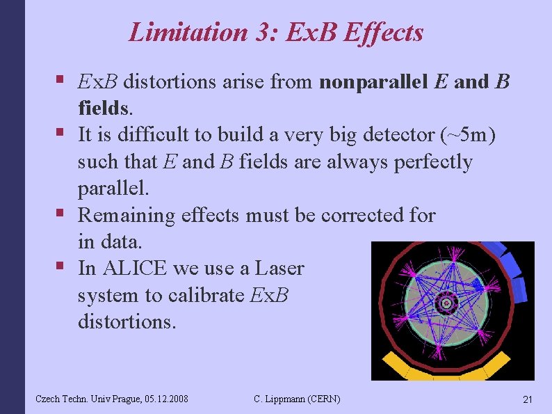 Limitation 3: Ex. B Effects § E x. B distortions arise from nonparallel E