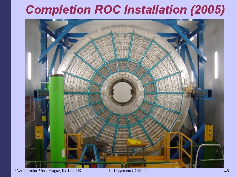 Completion ROC Installation (2005) Czech Techn. Univ Prague, 05. 12. 2008 C. Lippmann (CERN)