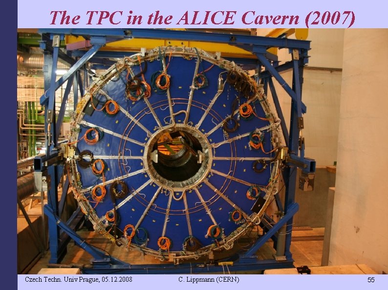 The TPC in the ALICE Cavern (2007) Czech Techn. Univ Prague, 05. 12. 2008