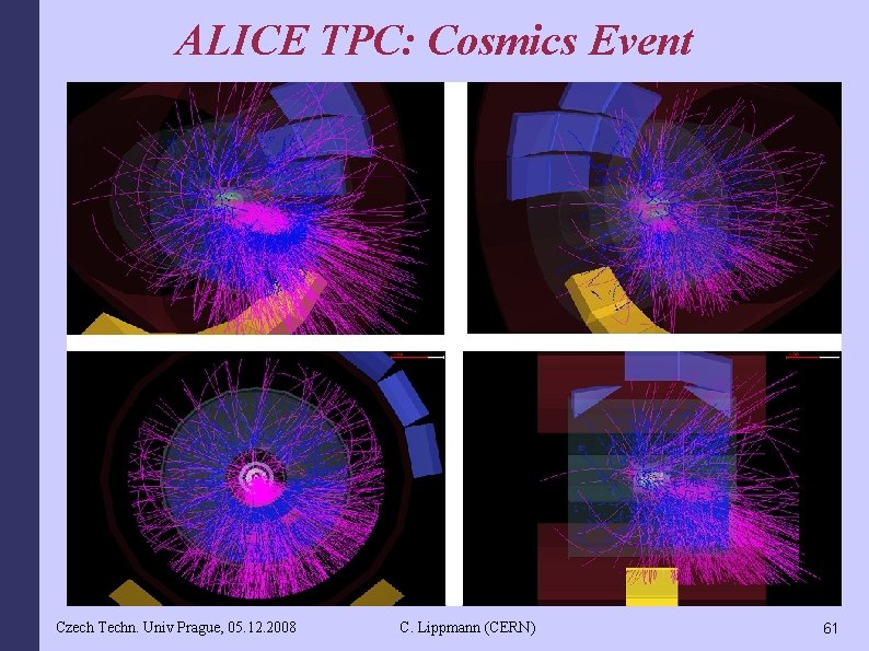 ALICE TPC: Cosmics Event Czech Techn. Univ Prague, 05. 12. 2008 C. Lippmann (CERN)